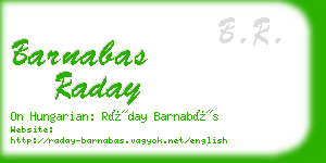 barnabas raday business card
